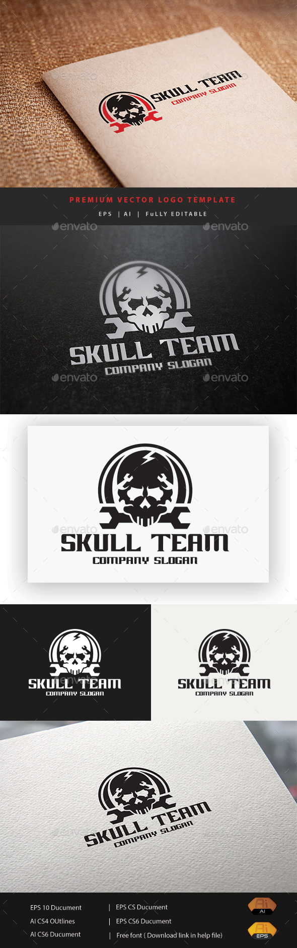 Skull Team - Humans Logo Templates