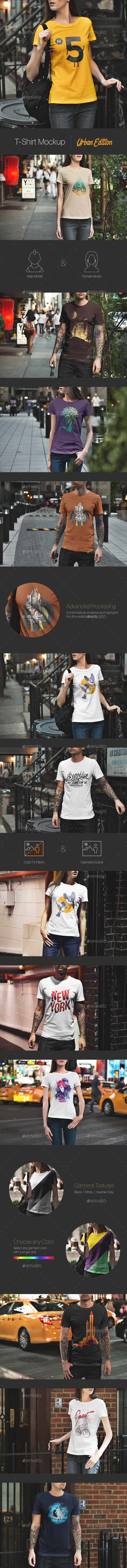 T-Shirt Mockup / Urban Edition - T-shirts Apparel