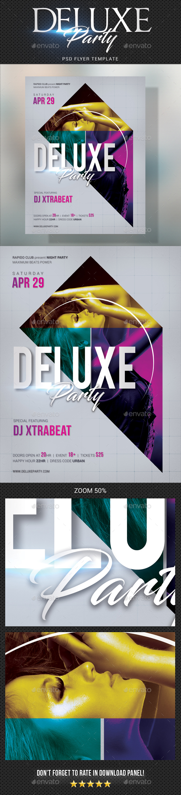 Deluxe Dj Party Flyer 02 - Clubs & Parties Events