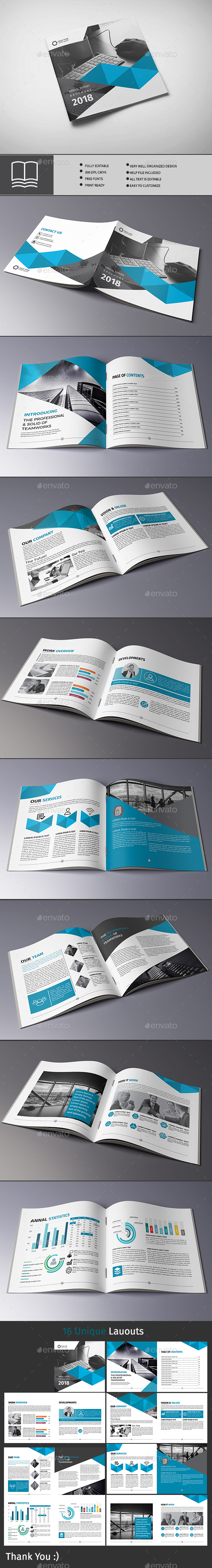 company profile Square - Brochures Print Templates