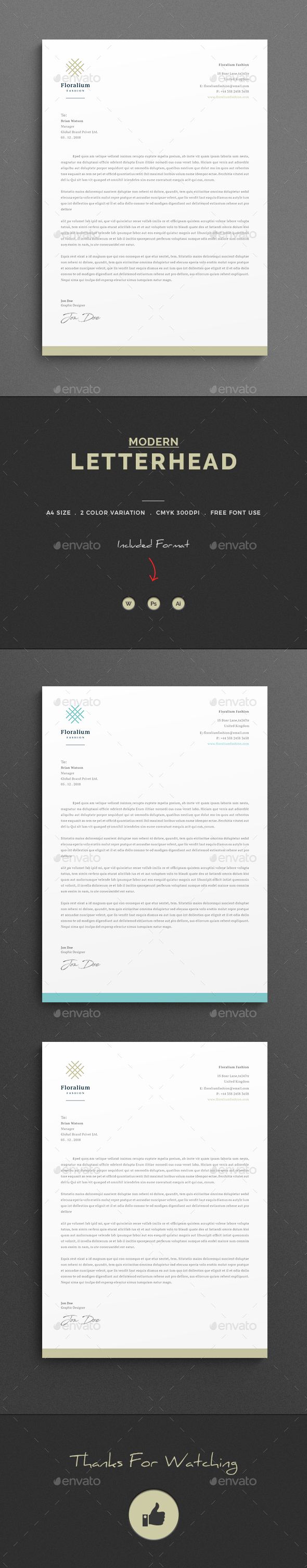 Letterhead - Stationery Print Templates