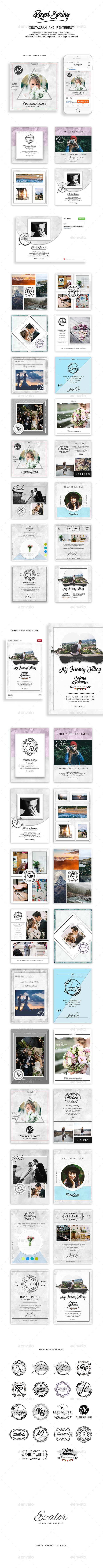 Instagram Royal Spring - Social Media Web Elements