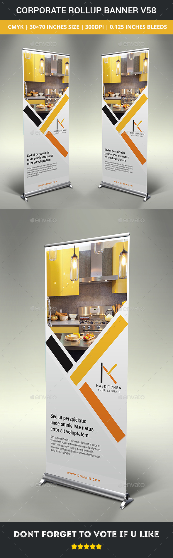 Corporate rollup banner v58 - Signage Print Templates