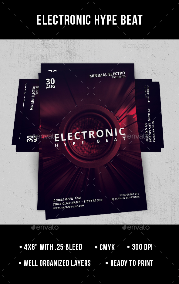 Electronic Hype Beat - Flyer - Clubs & Parties Events