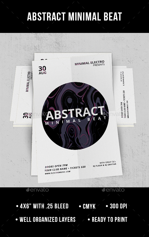 Abstract Minimal Beat - Flyer - Clubs & Parties Events