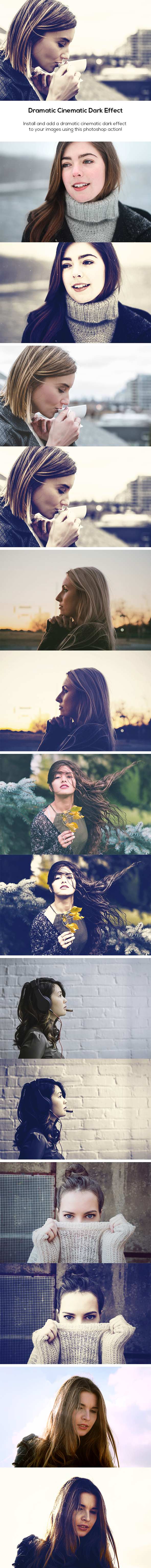 Dramatic Cinematic Dark Effect - Photo Effects Actions