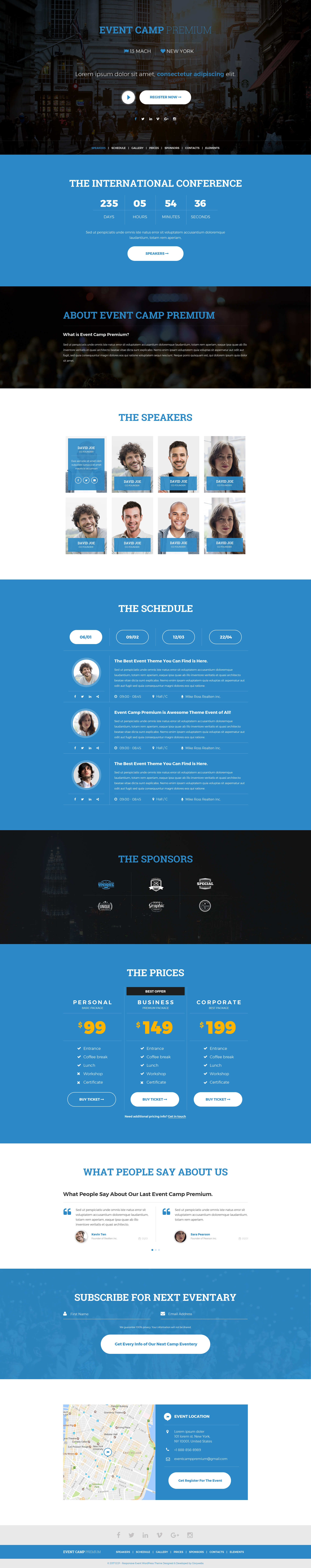 Event Camp - Premium Event Conference PSD Template