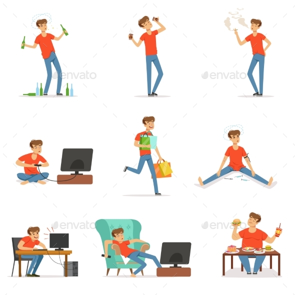 Bad Habits Set - Miscellaneous Vectors
