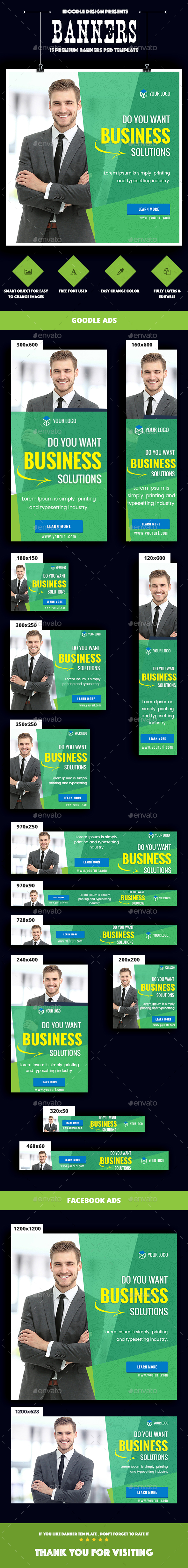 Multipurpose, Business, Corporate Banners Ad - Banners & Ads Web Elements