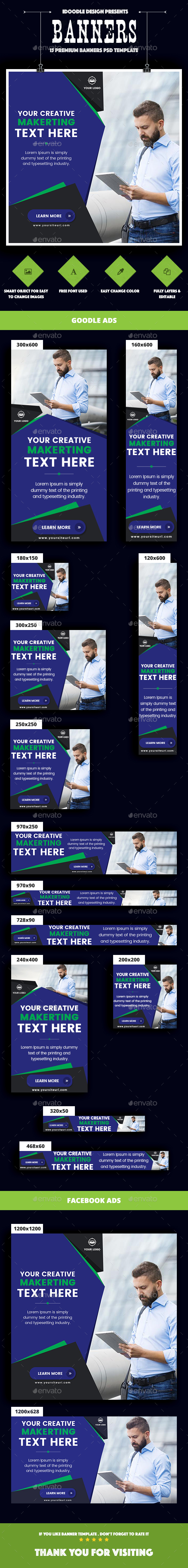 Banner Ads - Multipurpose, Business, Corporate Banners Ad - Banners & Ads Web Elements