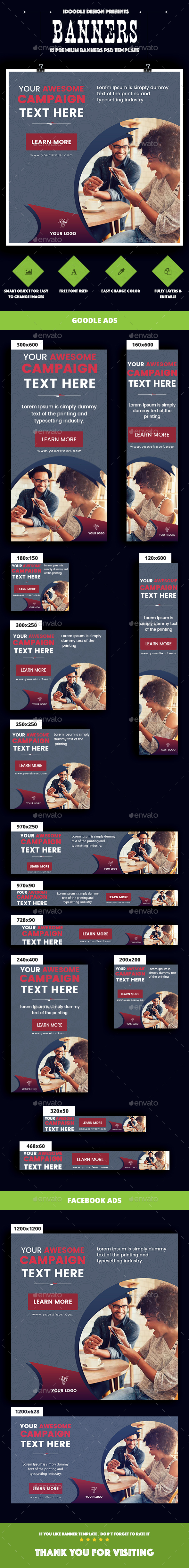 Multipurpose, Business, Corporate Banners Ad - Banners & Ads Web Elements