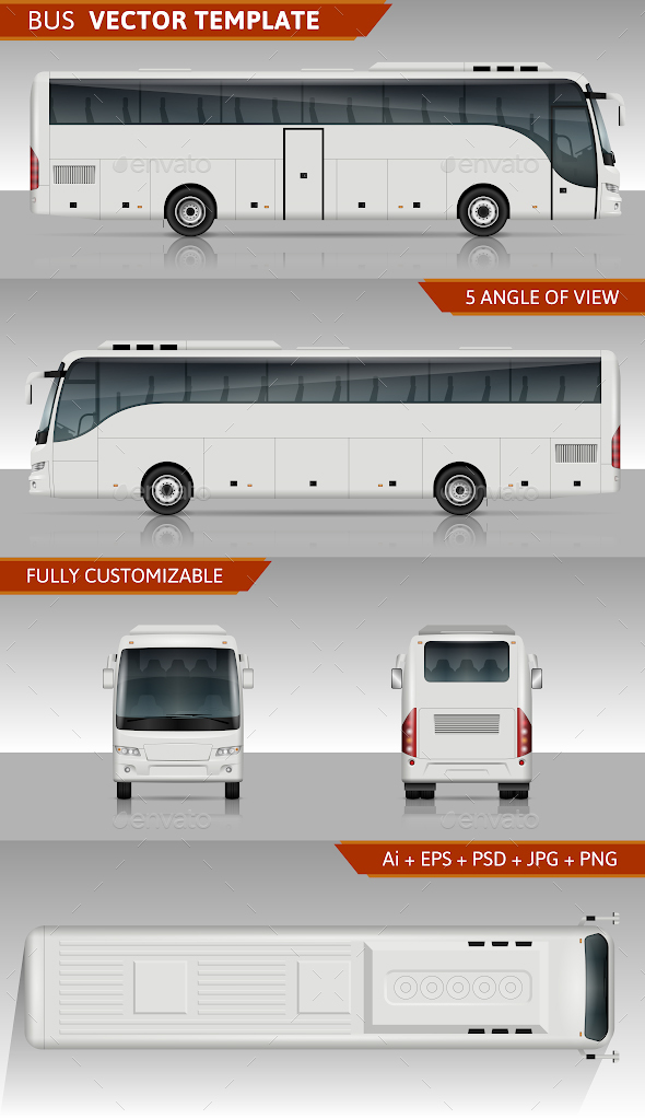 Coach Bus Vector Template