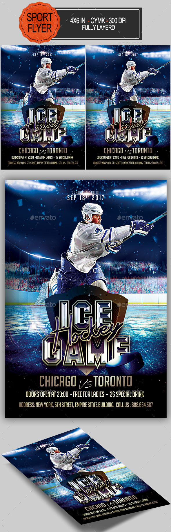 Ice Hockey Flyer - Sports Events