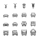 Transportation and Vehicle Icons Set