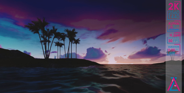 Palm Trees at Sunset alt