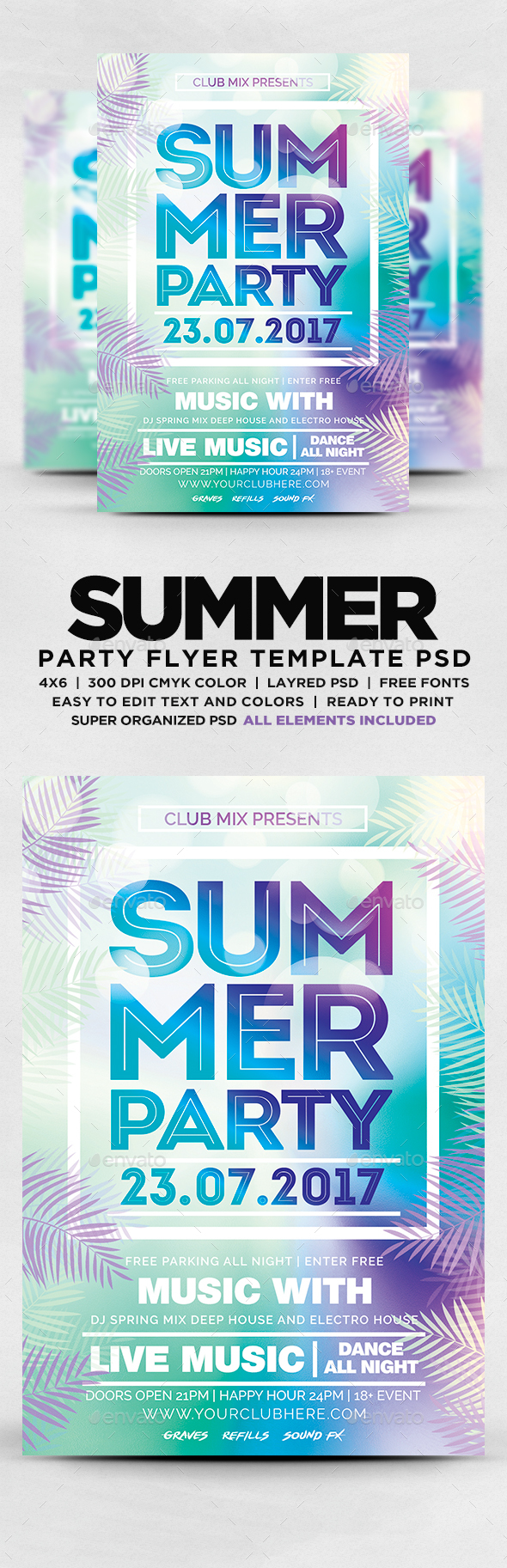 Summer Party Flyer - Flyers Print Templates
