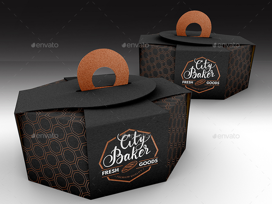 Food pastry Boxes Vol.3 Octagon Cake Pastry Carrier Take Out