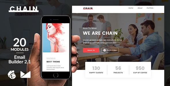 Chain Email Template - ThemeForest 20346877
