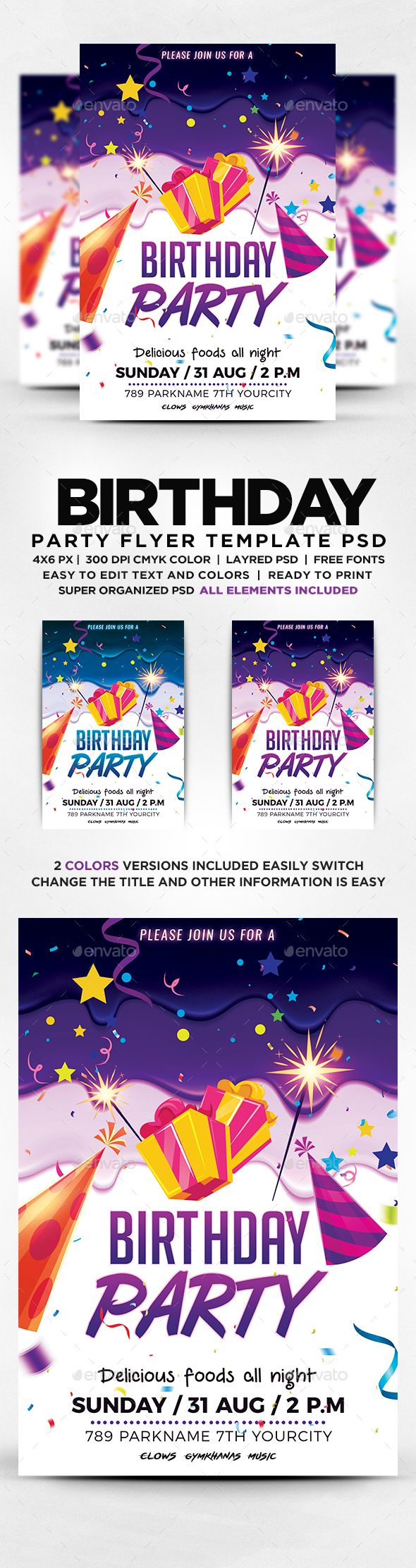 GraphicRiver Happy Birthday Party 20348749 GraphicRiver Happy Birthday Party 20348749
