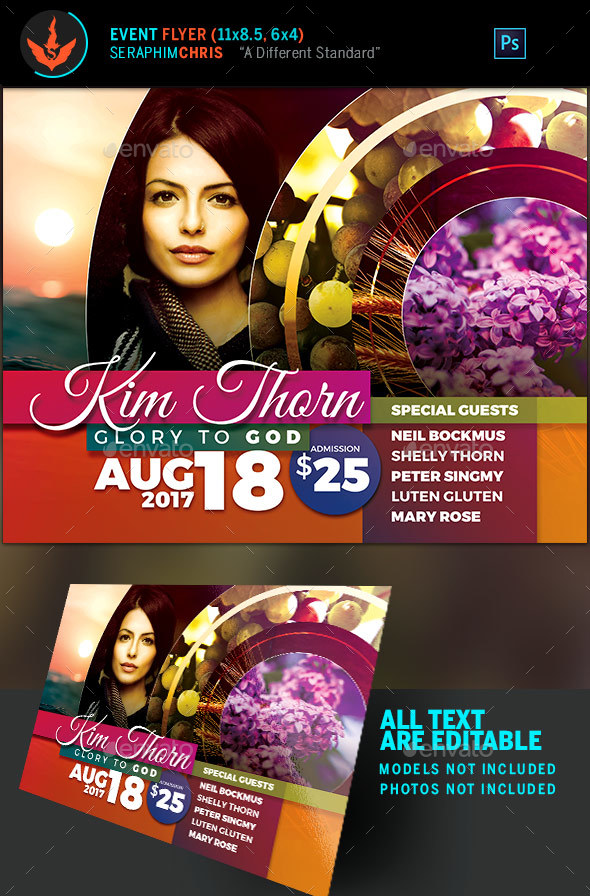 Circular Mask Event Flyer Template - Church Flyers