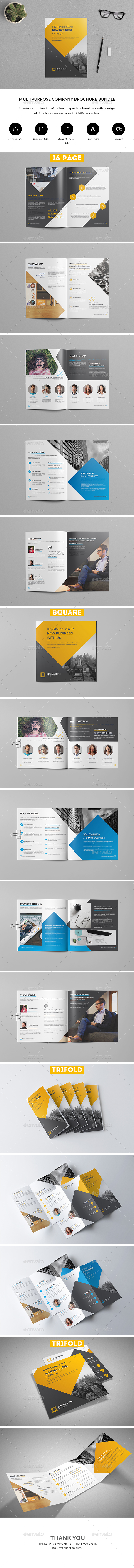Company Profile Brochure Bundle - Brochures Print Templates