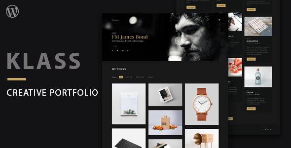 ThemeForest Klass Dark Minimal Portfolio Theme 20351365 ThemeForest Klass Dark Minimal Portfolio Theme 20351365