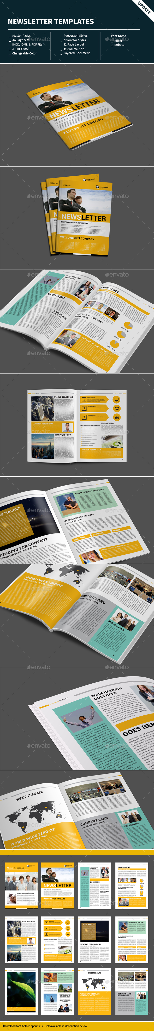 Newsletter Template - Newsletters Print Templates