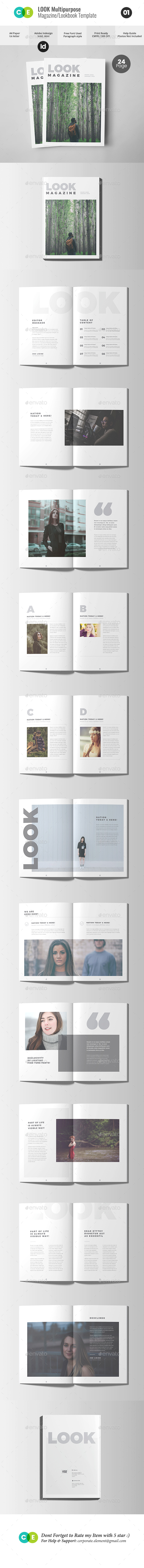 Look | The Magazine Lookbook V01 - Magazines Print Templates