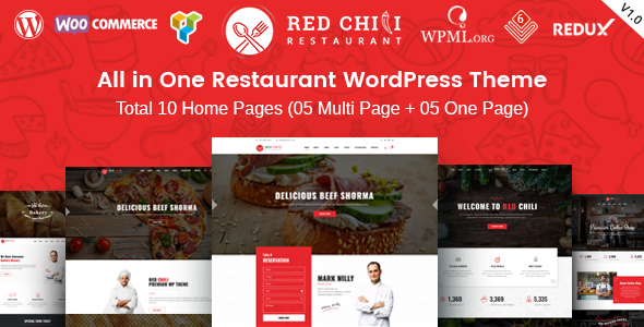 RedChili - Restaurant WordPress Theme for Restaurant, Food & Cafe - Restaurants & Cafes Entertainment