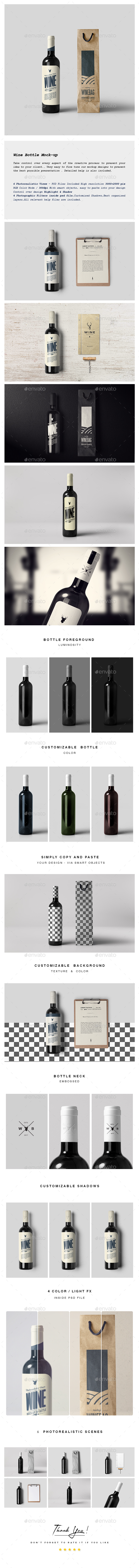 Wine Bottle Mock-up