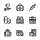 Medical, Health, Drug Icons for Web and Mobile Design Pack 1