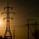 High-voltage Power Lines at Sunset - VideoHive Item for Sale