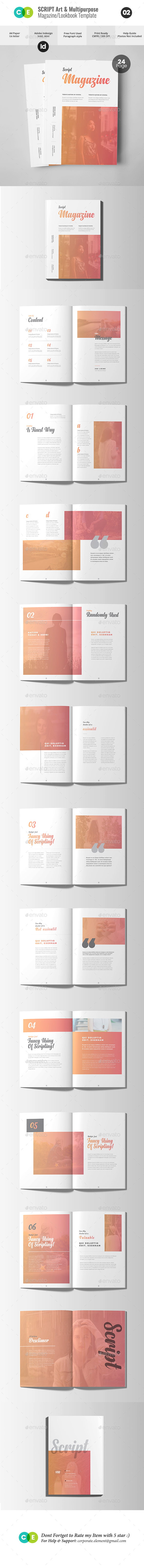 SCRIPT | The Magazine Lookbook V02 - Magazines Print Templates