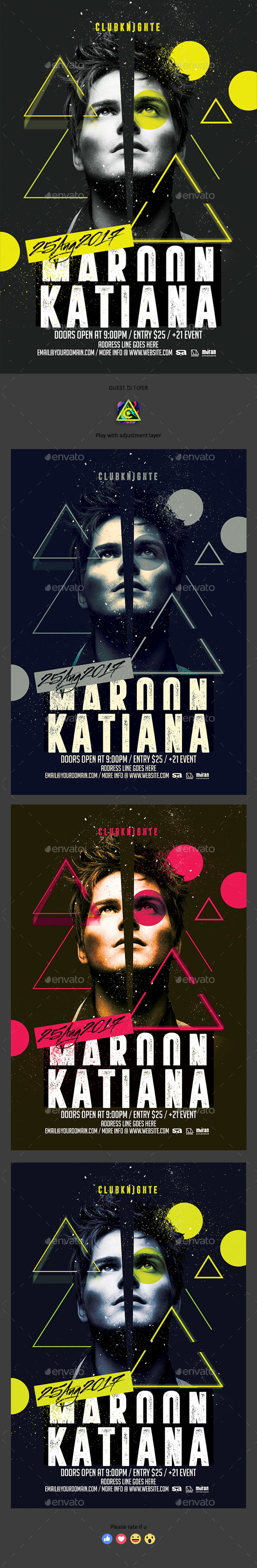 Guest DJ Flyer - Clubs & Parties Events