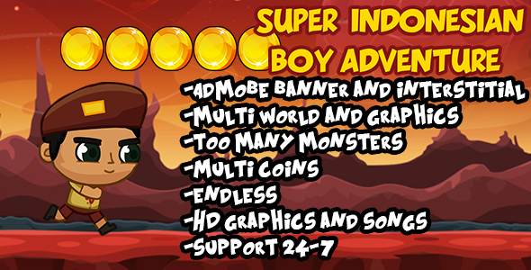 Super indonesian Boy Adventure | Eclipse Project - ADMOB banner and interstitial