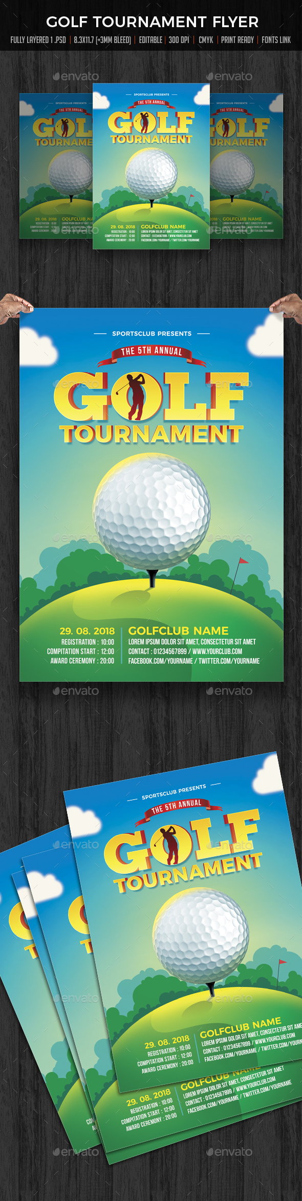 Golf Tournament Flyer - Sports Events