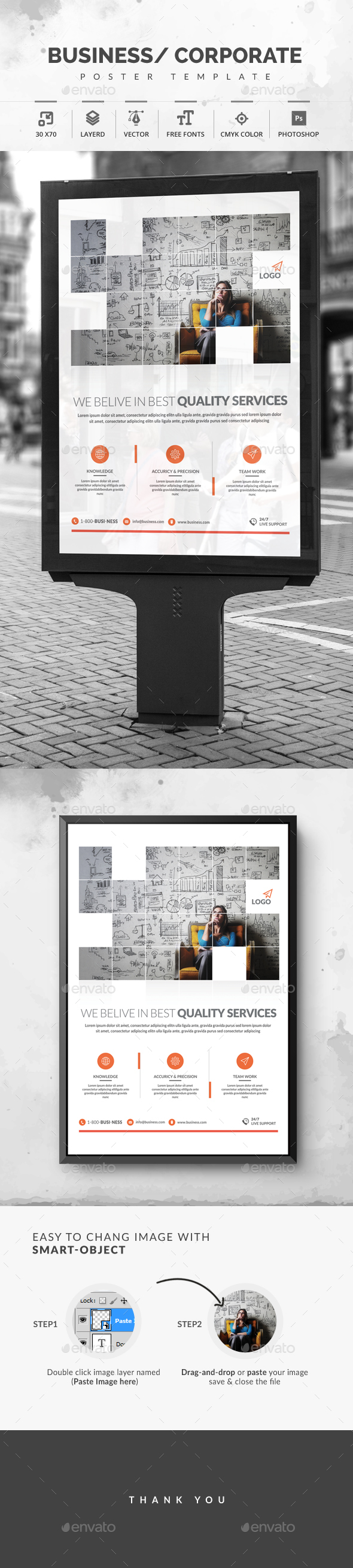 Corporate Poster - Signage Print Templates