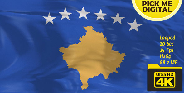 Kosovo Flag 4K alt