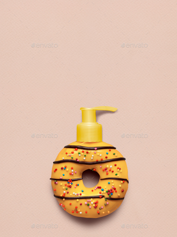 Donut with dispenser.