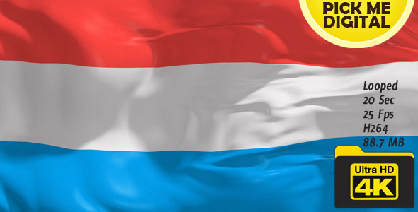 Luxembourg Flag 4K alt