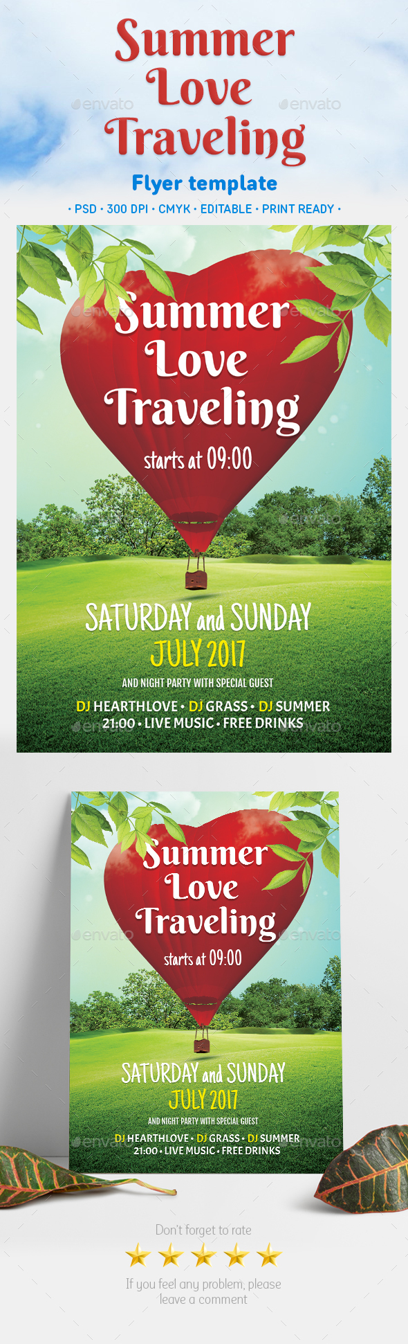Summer Love Traveling - Events Flyers