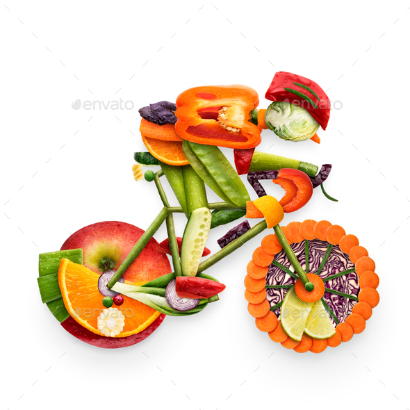 Fruity biker. - Stock Photo - Images