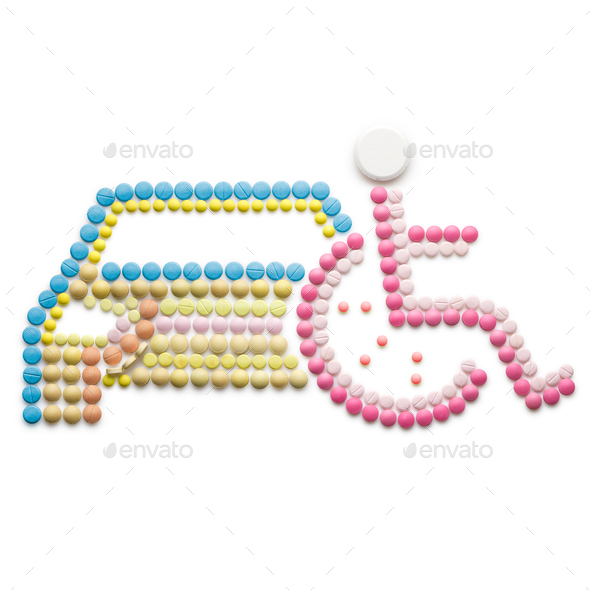 Handicapped parking. - Stock Photo - Images