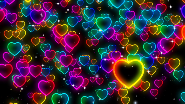 Heart Colorful Neon, Motion Graphics | VideoHive