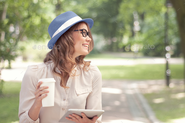 Studies in the park. - Stock Photo - Images