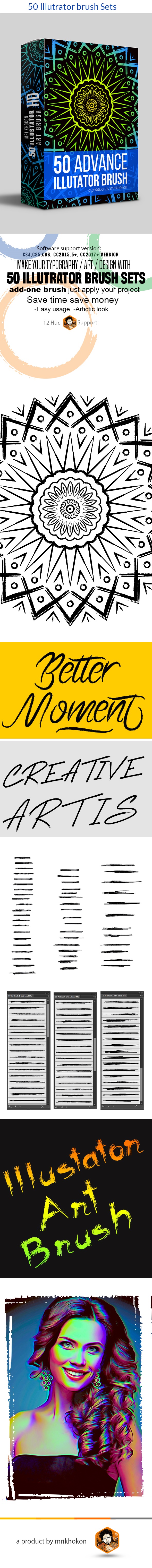 50 Illustrator Brush Sets 4 - Brushes Illustrator