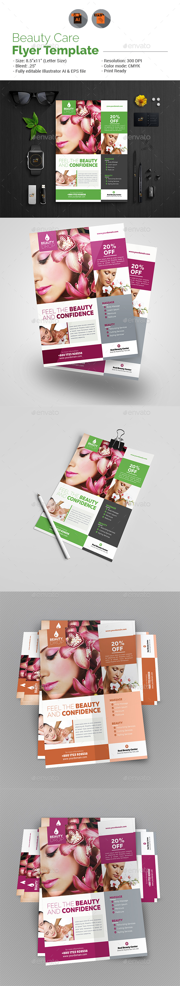 GraphicRiver Beauty Flyer Template 20361699 GraphicRiver Beauty Flyer Template 20361699