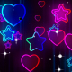 Neon Heart Star Background - VideoHive Item for Sale