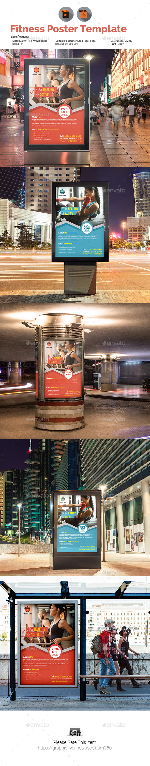GraphicRiver Fitness Poster Template 20362647 GraphicRiver Fitness Poster Template 20362647