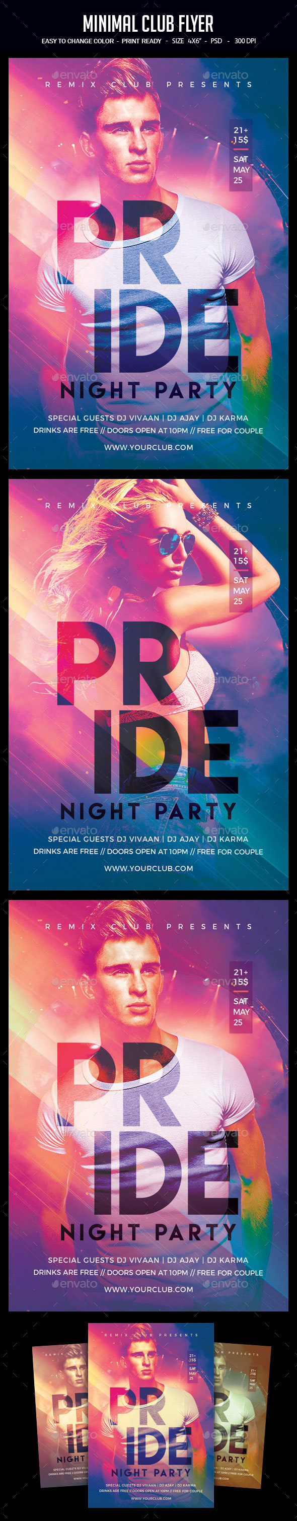 Pride Flyer - Clubs & Parties Events